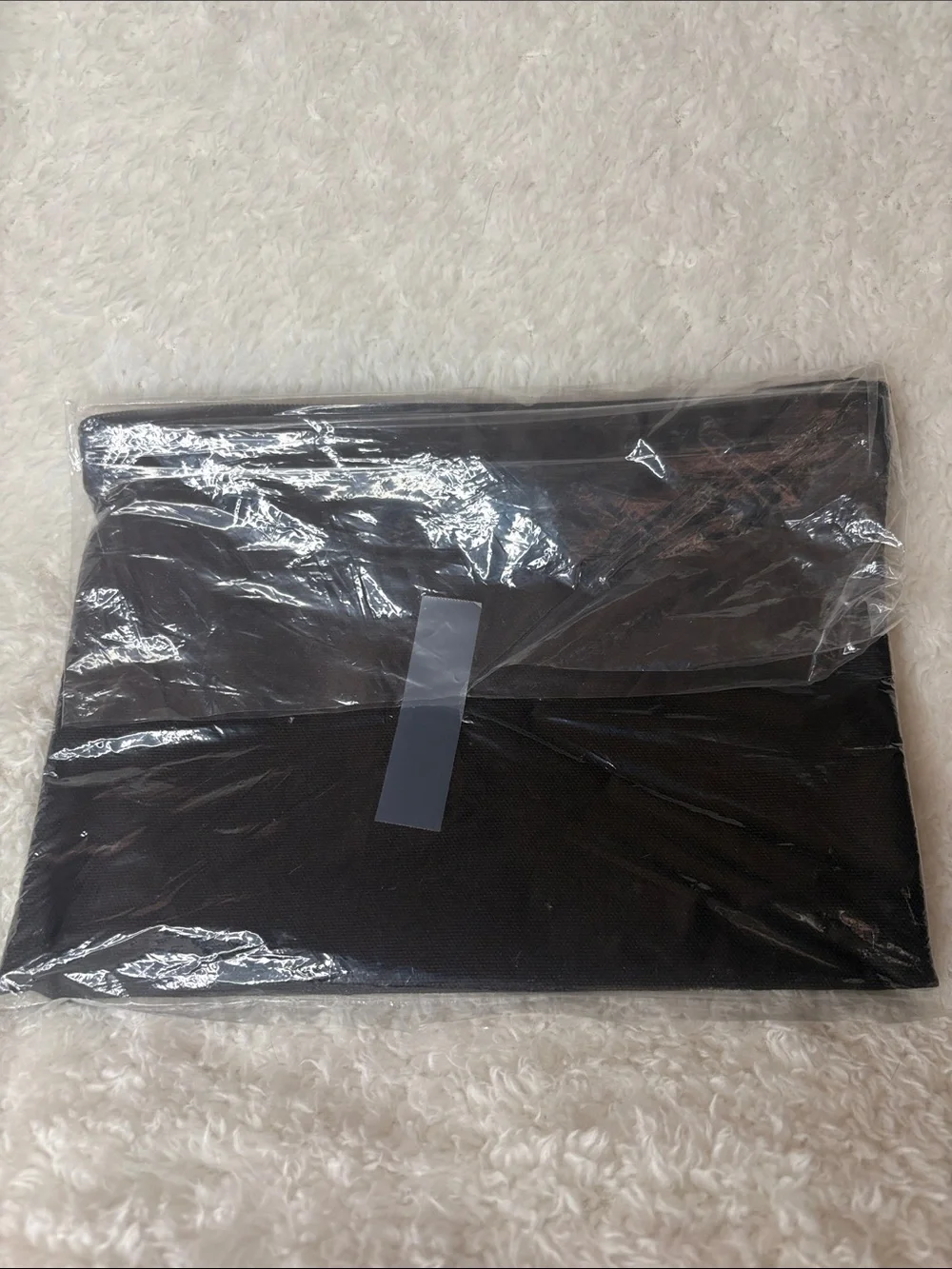 Fossil VintageGraphic Zipper Pouch Black Canvas Cosmetic Utility Bag New